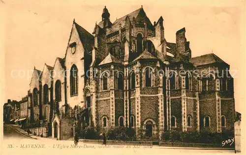 AK / Ansichtskarte Mayenne Eglise Notre Dame XII siecle Mayenne