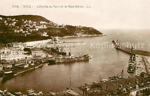 AK / Ansichtskarte Nice_Alpes_Maritimes Entree du Port et le Mont Boron Nice_Alpes_Maritimes