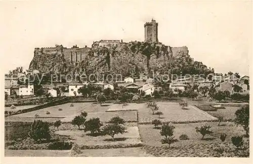 AK / Ansichtskarte Polignac_Haute Loire Vue du village avec Chateau Polignac Haute Loire