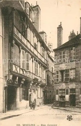 AK / Ansichtskarte Moulins_Allier Rue Grenier Moulins Allier