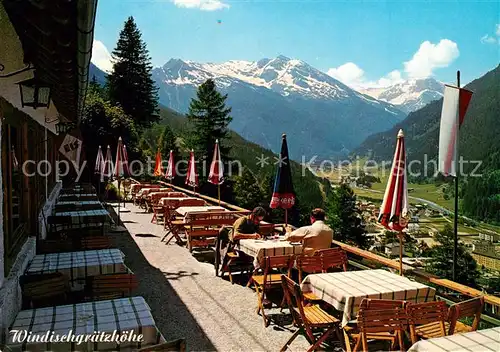 AK / Ansichtskarte Badgastein Windischgraetzhoehe Alpengasthaus Terrasse Fernsicht Alpenpanorama Badgastein