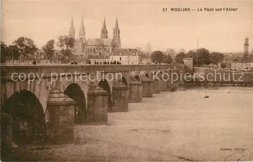 AK / Ansichtskarte Moulins_Allier Pont sur Allier Moulins Allier