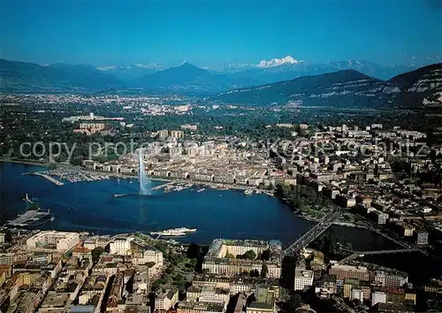 AK / Ansichtskarte Geneve_GE La ville la rade et le Mont Blanc Geneve_GE