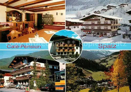 AK / Ansichtskarte Saalbach Hinterglemm Cafe Pension Spatz Appartements Saalbach Hinterglemm