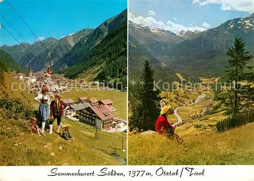 AK / Ansichtskarte Soelden_oetztal Wandergruppe Panoramen Soelden oetztal