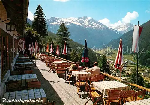 AK / Ansichtskarte Badgastein Windischgraetzhoehe Berggaststaette Terrasse Fernsicht Alpenpanorama Badgastein