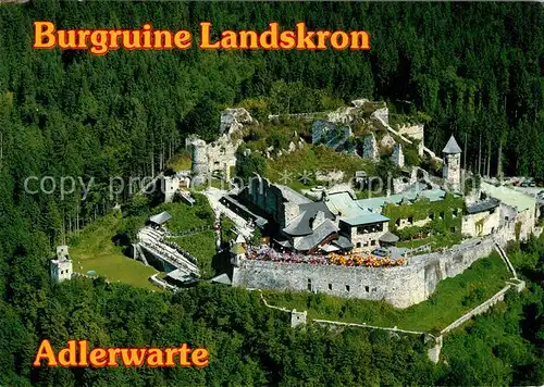 AK / Ansichtskarte Villach_Kaernten Burgruine Landskron Adlerwarte Fliegeraufnahme Villach_Kaernten