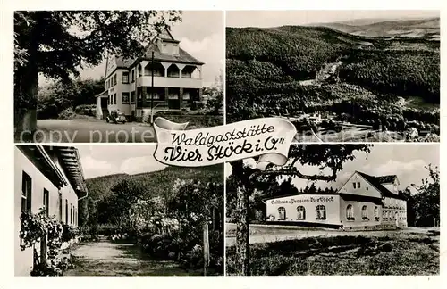 AK / Ansichtskarte Reichelsheim_Odenwald Waldgaststaette Vier Stoeck Landschaftspanorama Reichelsheim Odenwald