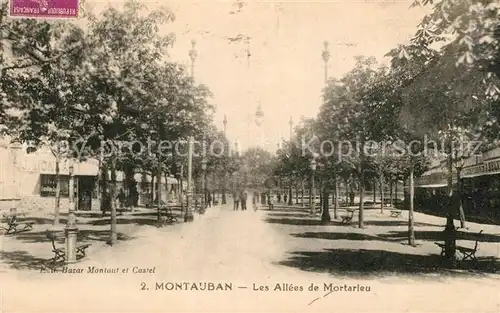 AK / Ansichtskarte Montauban Les Allees de Mortarieu Montauban