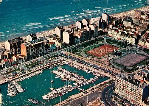 AK / Ansichtskarte Blankenberge Tennis en Haven luchtfoto Blankenberge