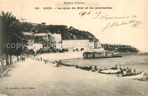 AK / Ansichtskarte Nice_Alpes_Maritimes Quai du Midi et les ponenettes Nice_Alpes_Maritimes