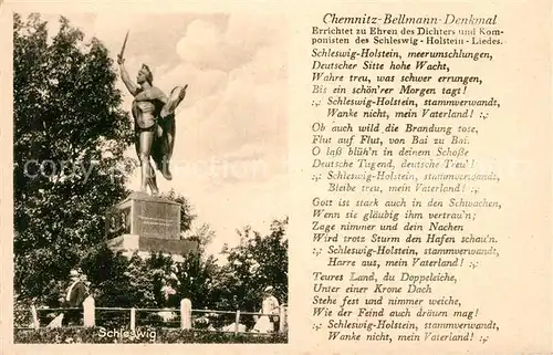 AK / Ansichtskarte Schleswig_Holstein Chemnitz Bellmann Denkmal Schleswig_Holstein