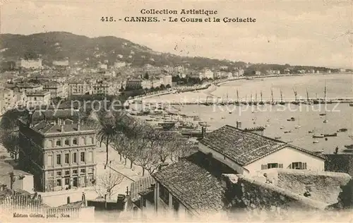 AK / Ansichtskarte Cannes_Alpes Maritimes Le Cours et la Croisette Cannes Alpes Maritimes