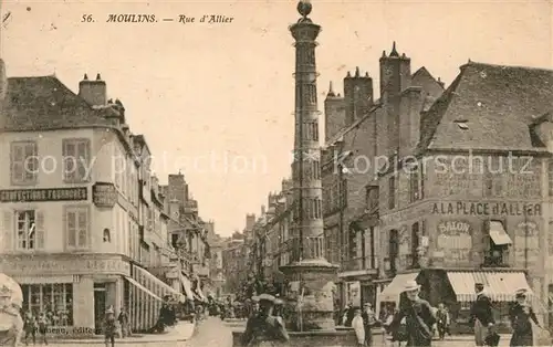 AK / Ansichtskarte Moulins_Allier Rue d`Allier Moulins Allier