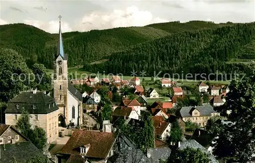 AK / Ansichtskarte Wallenfels_Oberfranken Teilansicht mit Kirche Wallenfels_Oberfranken