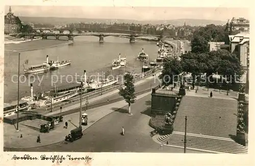 AK / Ansichtskarte Dresden Bruehlsche Terrasse Dresden