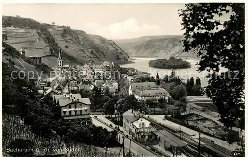 AK / Ansichtskarte Bacharach_Rhein Panorama Bacharach Rhein