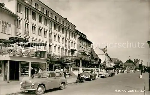 AK / Ansichtskarte Ruedesheim_Rhein Rheinstrasse mit Parkhotel Deutscher Hof Ruedesheim Rhein