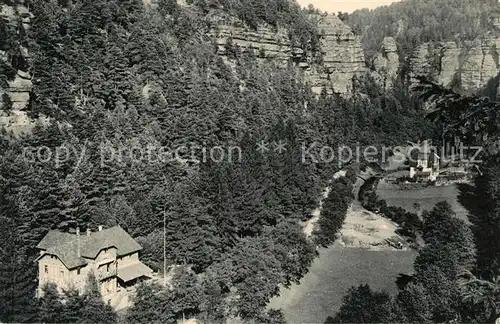 AK / Ansichtskarte Kirnitzschtal Restaurant Waldhaus Kirnitzschtal