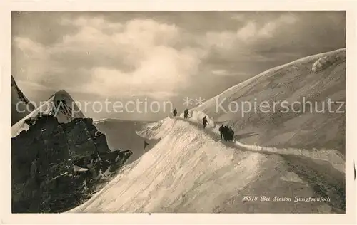 AK / Ansichtskarte Bergsteigen_Klettern Station Jungfraujoch  