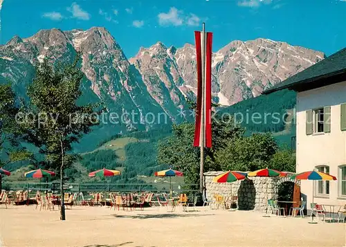 AK / Ansichtskarte Kuchl Gaestehaus Haus St Georg mit Hoher Goell Berchtesgadener Alpen Kuchl