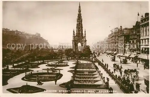 AK / Ansichtskarte Edinburgh Princes Street looking West Edinburgh