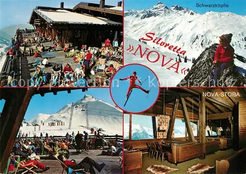 AK / Ansichtskarte Gaschurn_Vorarlberg Bergrestaurant Nova Stoba Skigebiet Silvretta Nova Montafon Gaschurn Vorarlberg
