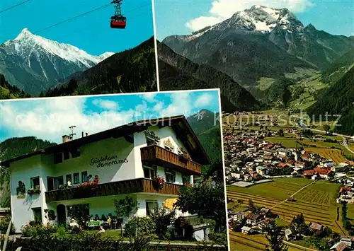 AK / Ansichtskarte Mayrhofen_Zillertal Gaestehaus Pension Panorama Zillertaler Alpen Bergbahn Mayrhofen_Zillertal