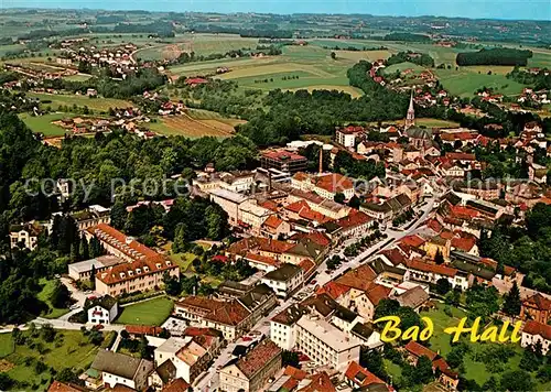 AK / Ansichtskarte Bad_Hall_Ober?sterreich Fliegeraufnahme Jod Sole Quellen Kurmittelhaus Hallenbad 