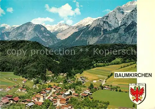 Baumkirchen mit Bettelwurf Karwendelgebirge Fliegeraufnahme Baumkirchen