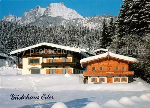 St_Johann_Tirol Gaestehaus Eder Winterlandschaft Alpen St_Johann_Tirol