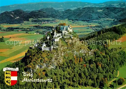 Hochosterwitz_Burg mit Saualpe Fliegeraufnahme Hochosterwitz_Burg