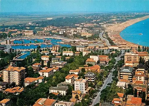 Cesenatico Veduta aerea della darsena e spiaggia di ponente Cesenatico