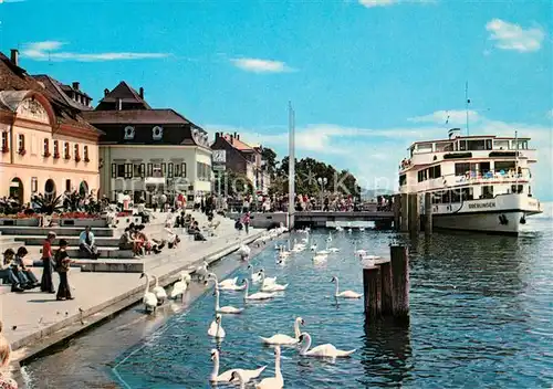 Motorschiffe ?berlingen Bodensee Landungsplatz Schw?ne  