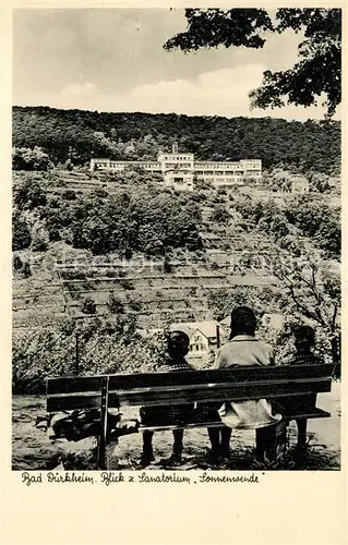 AK / Ansichtskarte Bad_Duerkheim Panorama Blick zum Sanatorium Sonnenwende Ruhebank Bad_Duerkheim