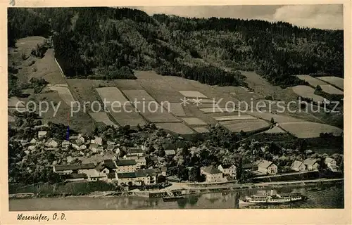 AK / Ansichtskarte Wesenufer_Donau Fliegeraufnahme Wesenufer Donau