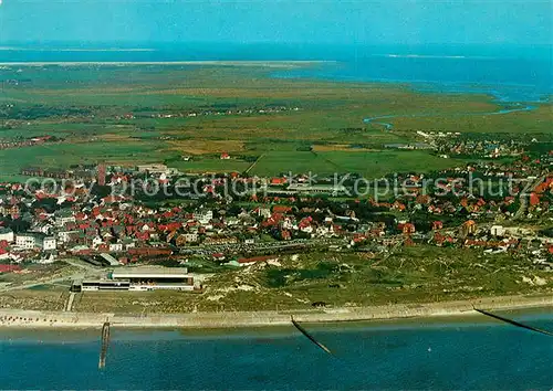 AK / Ansichtskarte Borkum_Nordseebad Fliegeraufnahme Borkum_Nordseebad