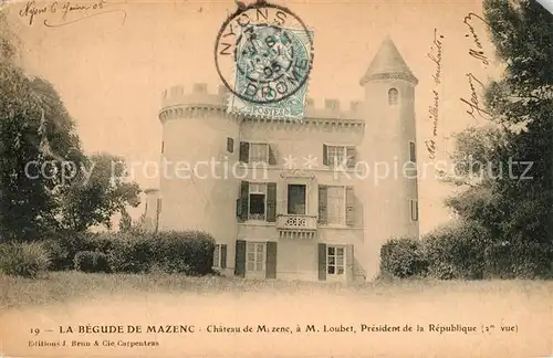 AK / Ansichtskarte La_Begude de Mazenc Chateaude Mizene  La_Begude de Mazenc