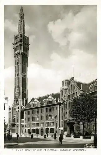 AK / Ansichtskarte Lille_Nord Hotel de Ville et Beffroi Lille_Nord