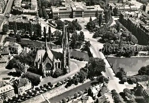 AK / Ansichtskarte Strasbourg_Alsace Eglise Saint Paul et Universite vue aerienne Strasbourg Alsace