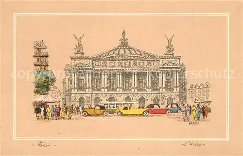 AK / Ansichtskarte Paris Opera Dessin Kuenstlerkarte Paris