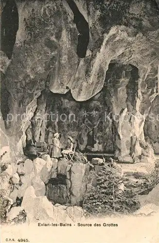 AK / Ansichtskarte Evian les Bains_Haute_Savoie Source des Grottes Evian les Bains_Haute