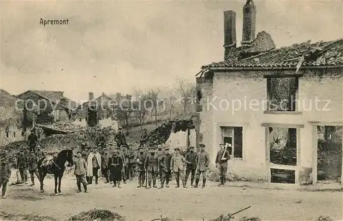 AK / Ansichtskarte Apremont la Foret Village pendant la Grande Guerre Truemmer 1. Weltkrieg Apremont la Foret