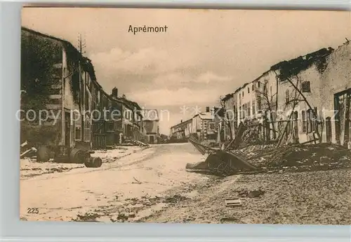 AK / Ansichtskarte Apremont_Vouziers Grande Guerre Truemmer 1. Weltkrieg Apremont Vouziers