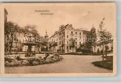 AK / Ansichtskarte Diedenhofen Moselanlagen Brunnen Diedenhofen