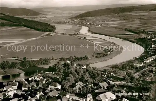 AK / Ansichtskarte Polle_Oberweser Fliegeraufnahme Polle_Oberweser