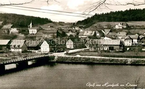 AK / Ansichtskarte Hemfurth Edersee Panorama Hemfurth Edersee