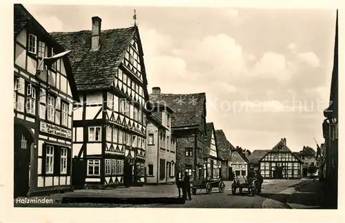 AK / Ansichtskarte Holzminden_Weser Altstadt Fachwerkhaeuser Holzminden Weser