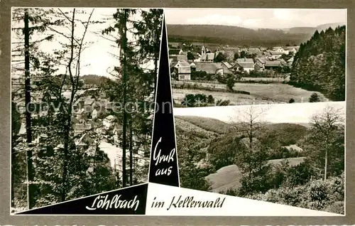 AK / Ansichtskarte Loehlbach Teilansichten Landschaftspanorama Kellerwald Loehlbach