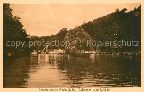 AK / Ansichtskarte Roda_Stadtroda Sommerfrische Schwimmbad Luftbad Roda_Stadtroda